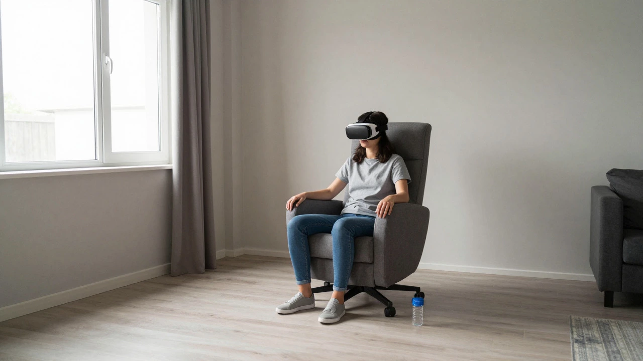Clean VR play area with a chair and clear space for safe seated gaming