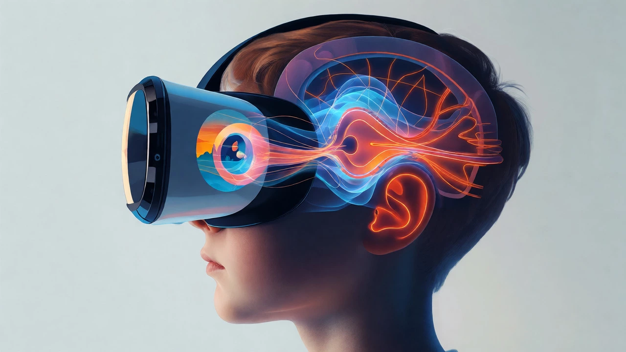 Abstract visualization of VR motion sickness effects